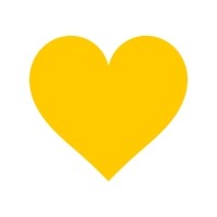 シンプルなハートマーク素材 黄色 オレンジ 赤 ピンク ハートの素材屋