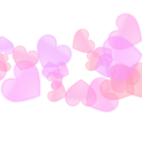 ハートのライン素材 オレンジ ピンク パープル ハートの素材屋