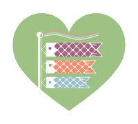 鯉のぼりイラスト素材緑