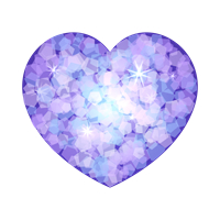 紫ラメハートイラスト