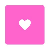 白抜きハートピンク背景