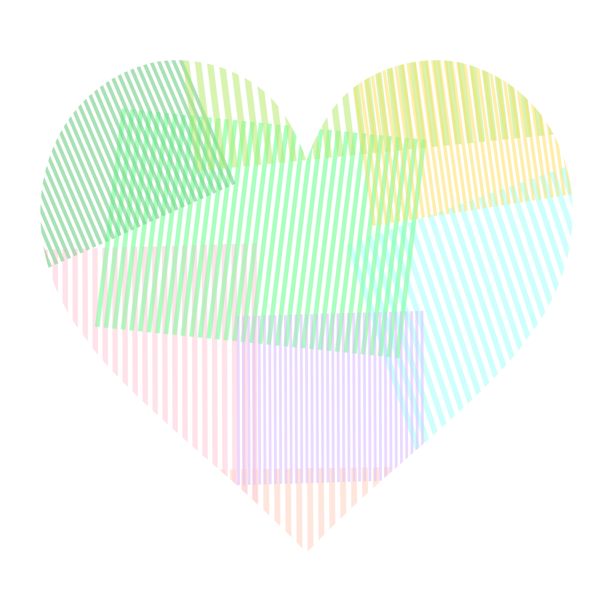 線模様が重なるハートマーク ハートの素材屋 線模様が重なるハートマーク ハートの素材屋