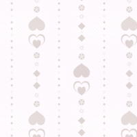 シームレスパターン素材 白背景に薄茶色のハートライン