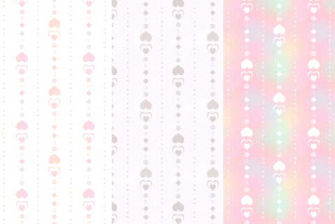 シームレスパターン素材 ハートの縦ライン壁紙