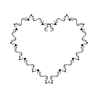 ハート蔓フレームハート枠