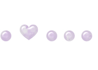 ハートドットライン素材パープル