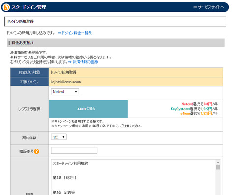 ネットオウルドメイン取得ページキャプチャ