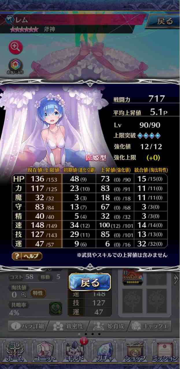 ファンキル 匠な嫁レム まいるのまったりゲームブログ