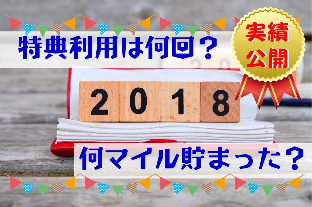 【2018実績公開】1年間で貯まったマイルはいくら？陸マイラーの獲得マイル数と特典フライトを全て公開します！