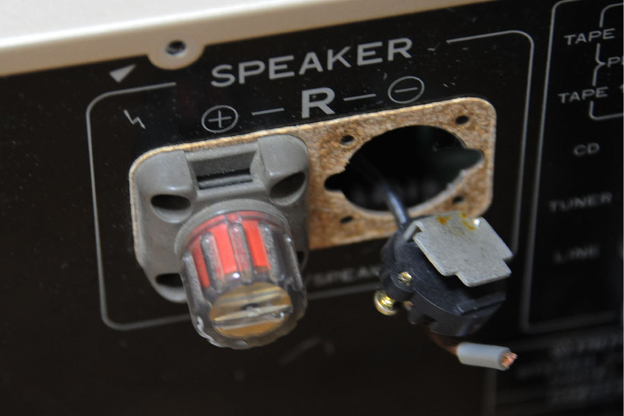 Pioneer プリメインアンプ A-05 スピーカーターミナル修理 Pioneer プリメインアンプ A-05 スピーカーターミナル修理