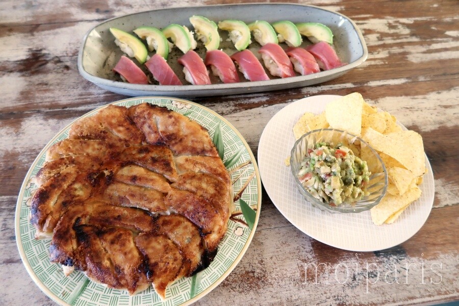 カニキュールのブルターニュで餃子と寿司
