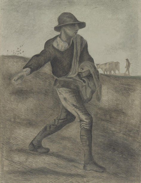 種まく人(ミレーを模して)vangoghmuseum-d0443V1962-800