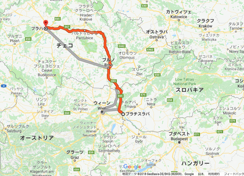 ブラチスラバ⇒プラハ