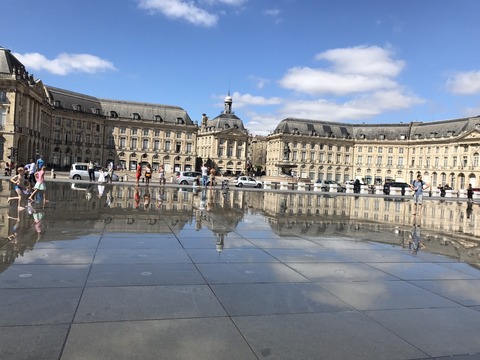 水鏡に写る建物