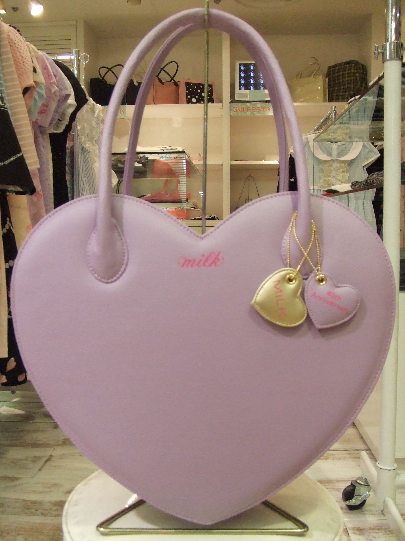 MILK 40th Anniversary ハートバッグ ミスティブルー MILK> 40THハートBAG : MILK MILKBOY SAPPORO BLOG