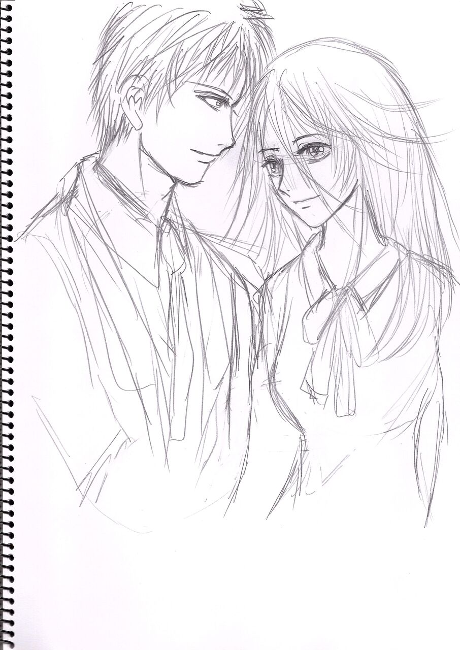 落書き二点 赤桃 おだまき備忘録