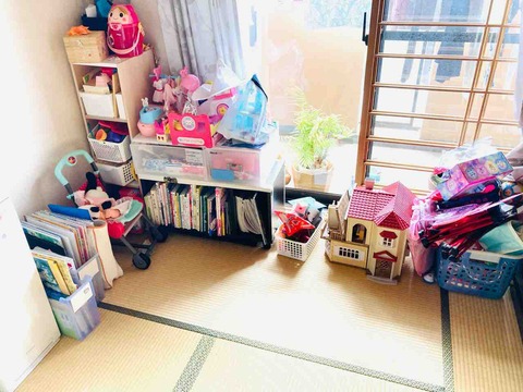 お金をかけずに模様替え 4歳おもちゃと絵本収納 おひとりさま 高齢シンママの徒然