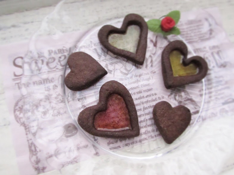 バレンタイン お菓子作り初心者が作るステンドグラスクッキー みみ子とぽにょの美味しい楽しい親子ごはん