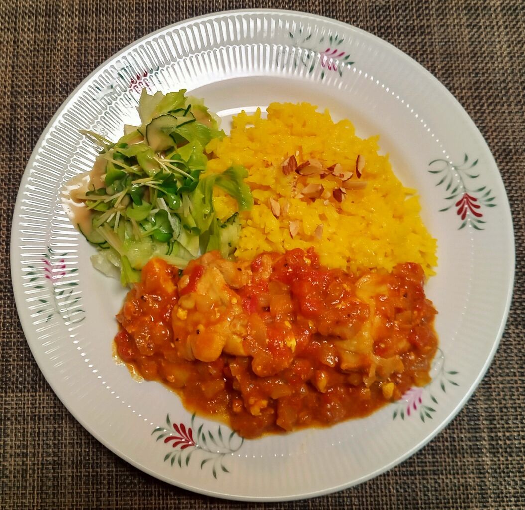 １歩にならないけれど前進できるかも インド風チキンカレー 水は方円の器に随う
