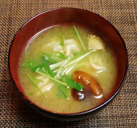 とろっとおいしい白子のお味噌汁 忘れていた白根のマヨグラタン 水は方円の器に随う