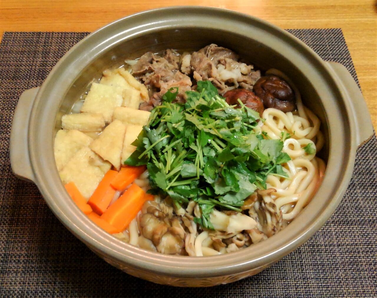 失速しちゃった晩御飯 煮込みうどん 水は方円の器に随う