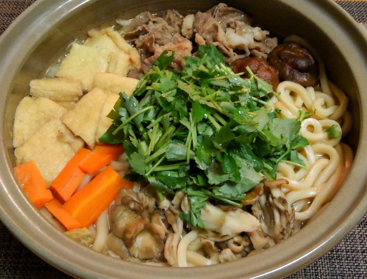 失速しちゃった晩御飯 煮込みうどん 水は方円の器に随う