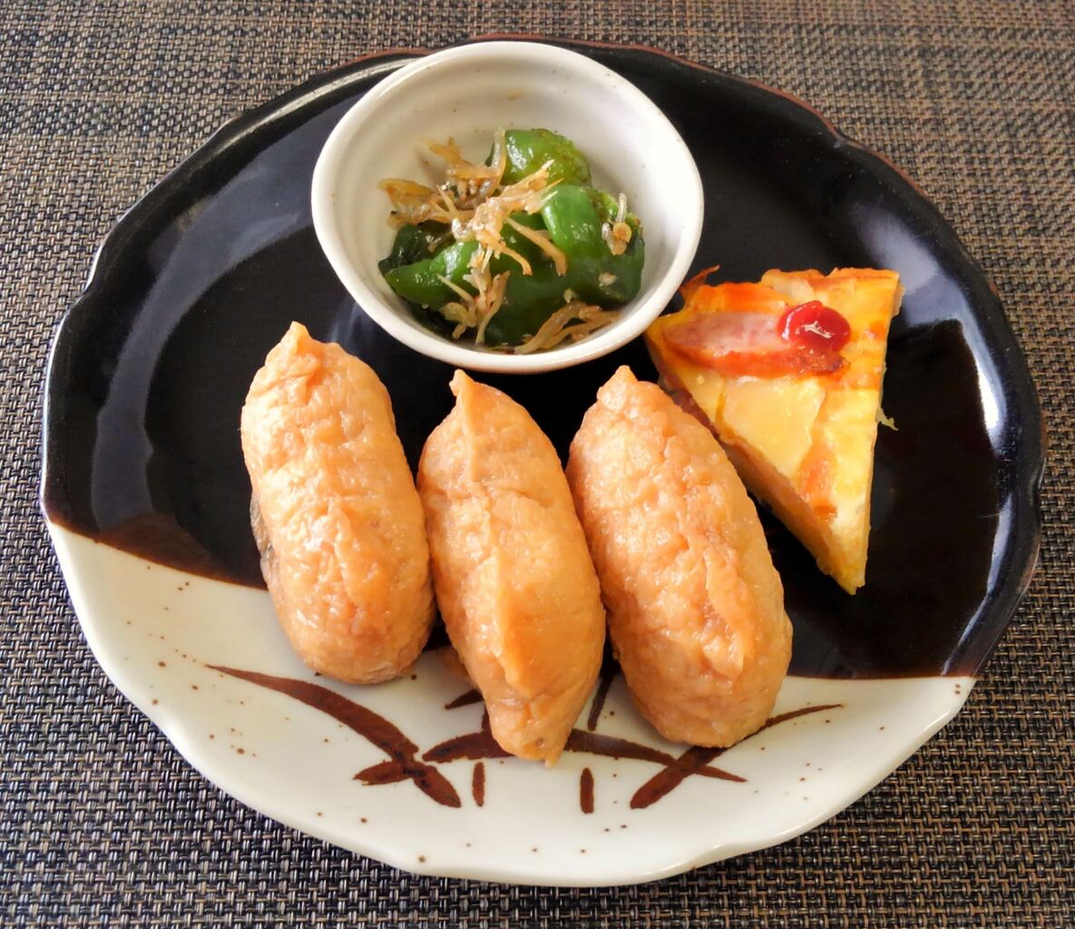 お昼ごはんだよ 笑 自家製茗荷の甘酢漬け稲荷寿司 水は方円の器に随う お昼ごはんだよ 笑 自家製茗荷の甘酢漬け稲荷寿司 水は方円の器に随う