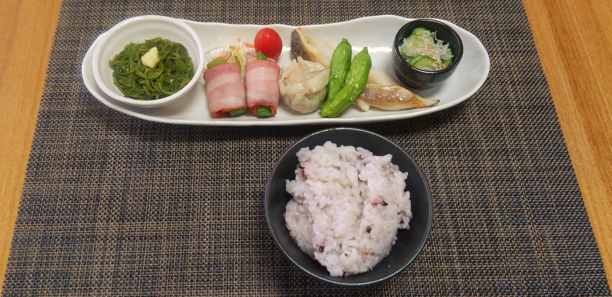 １年って早いわ アスパラガスのベーコン巻き 水は方円の器に随う