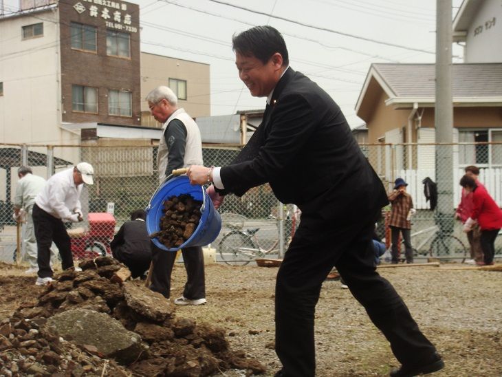グラウンドワークで農園整備 横井利明オフィシャルブログ 前名古屋市会議員