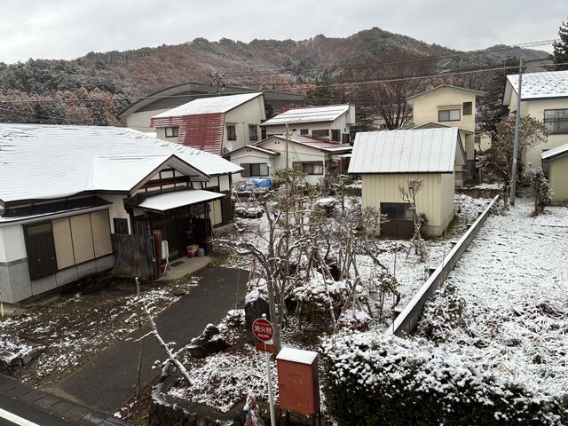 初雪です : 南会津の輪！！