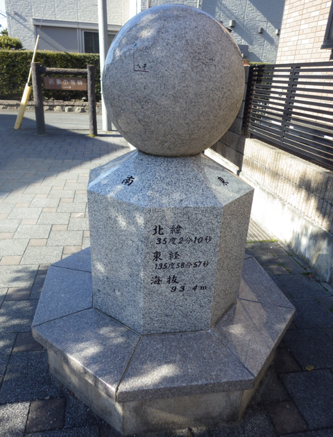 栗東市綣にある日本のへそ