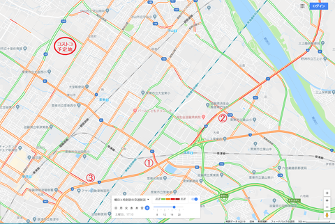 コストコ栗東渋滞d2