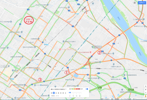 コストコ栗東渋滞b2