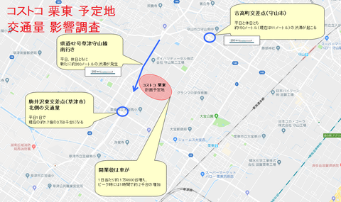 コストコ栗東_交通量調査a