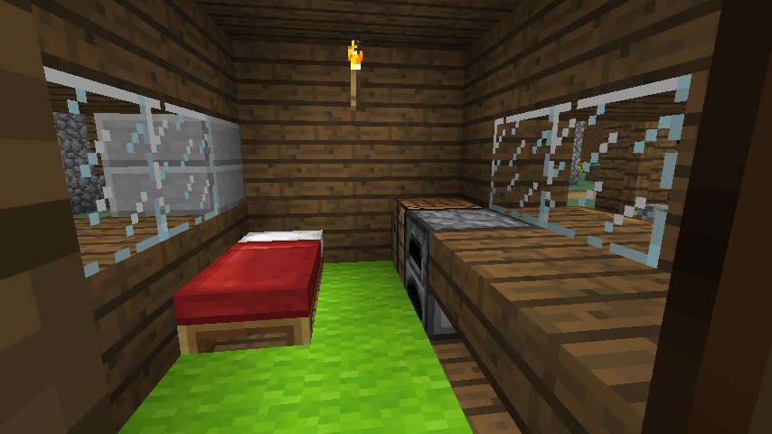 タイガの中に村を作る 9 内装 Minecraft 世界ゆったり街歩き