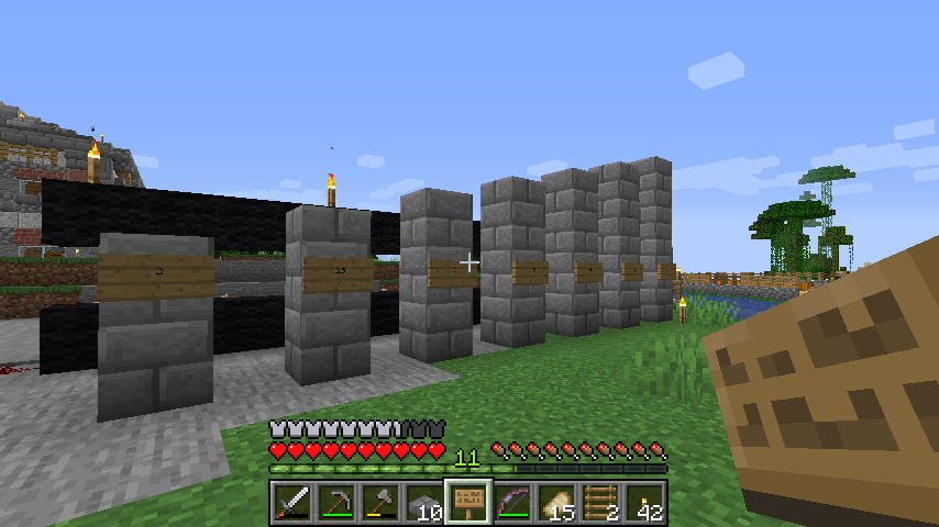 馬速度チェッカーをつくる Minecraft 世界ゆったり街歩き