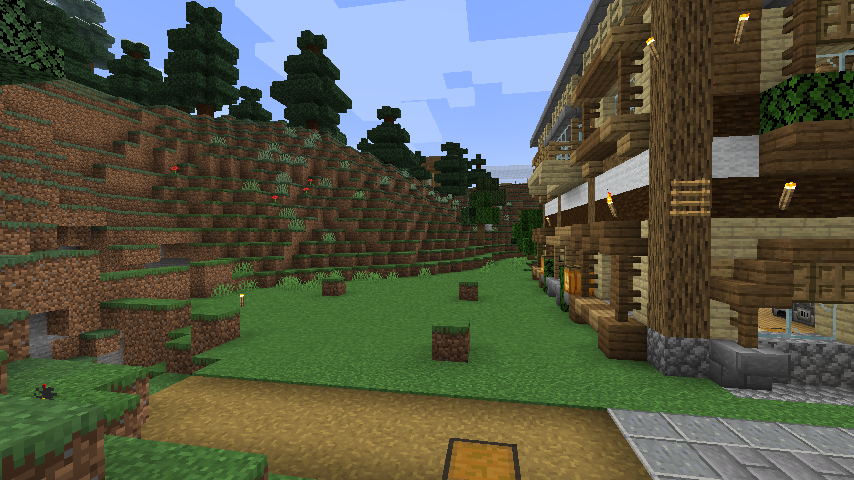 拠点区にエンチャント小屋を作る Minecraft 世界ゆったり街歩き