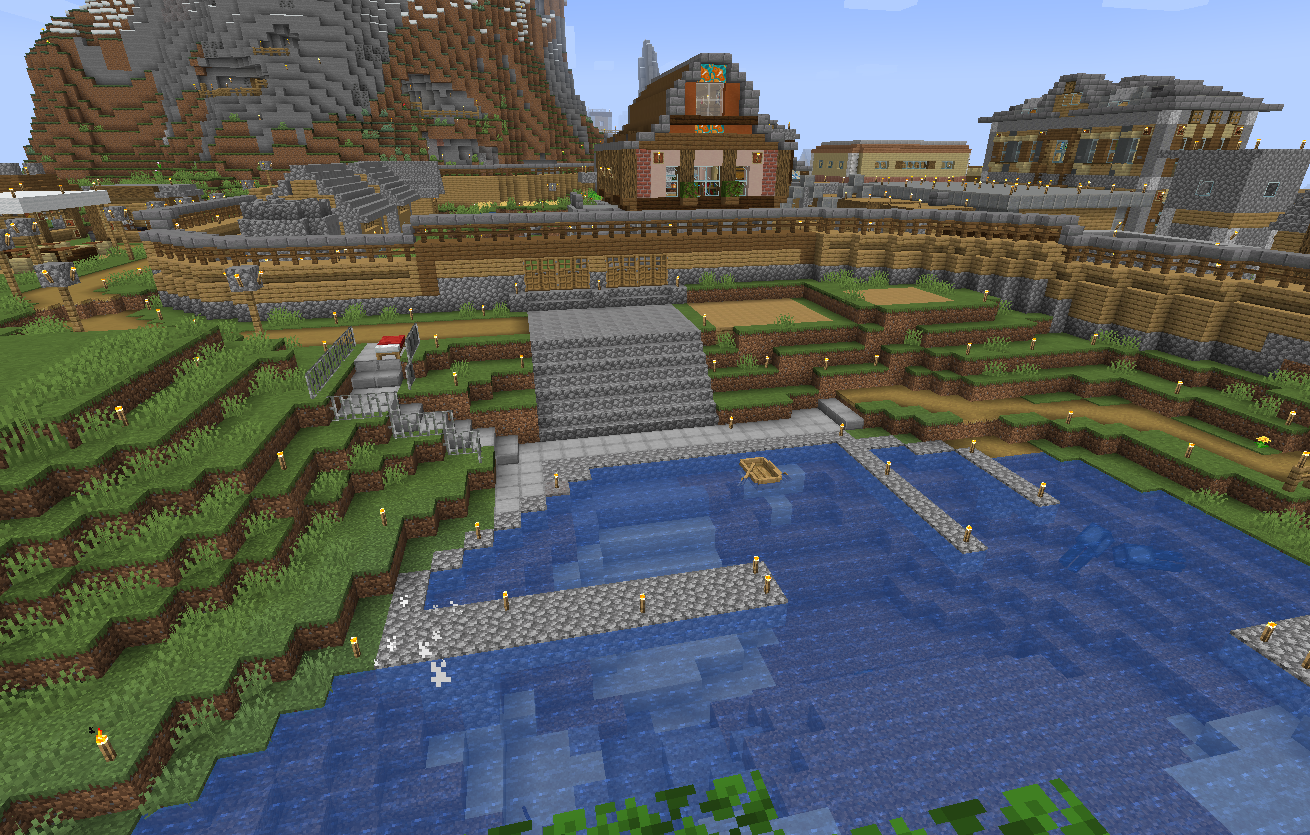 港の門とクレーンを作る Minecraft 世界ゆったり街歩き 港の門とクレーンを作る Minecraft 世界ゆったり街歩き
