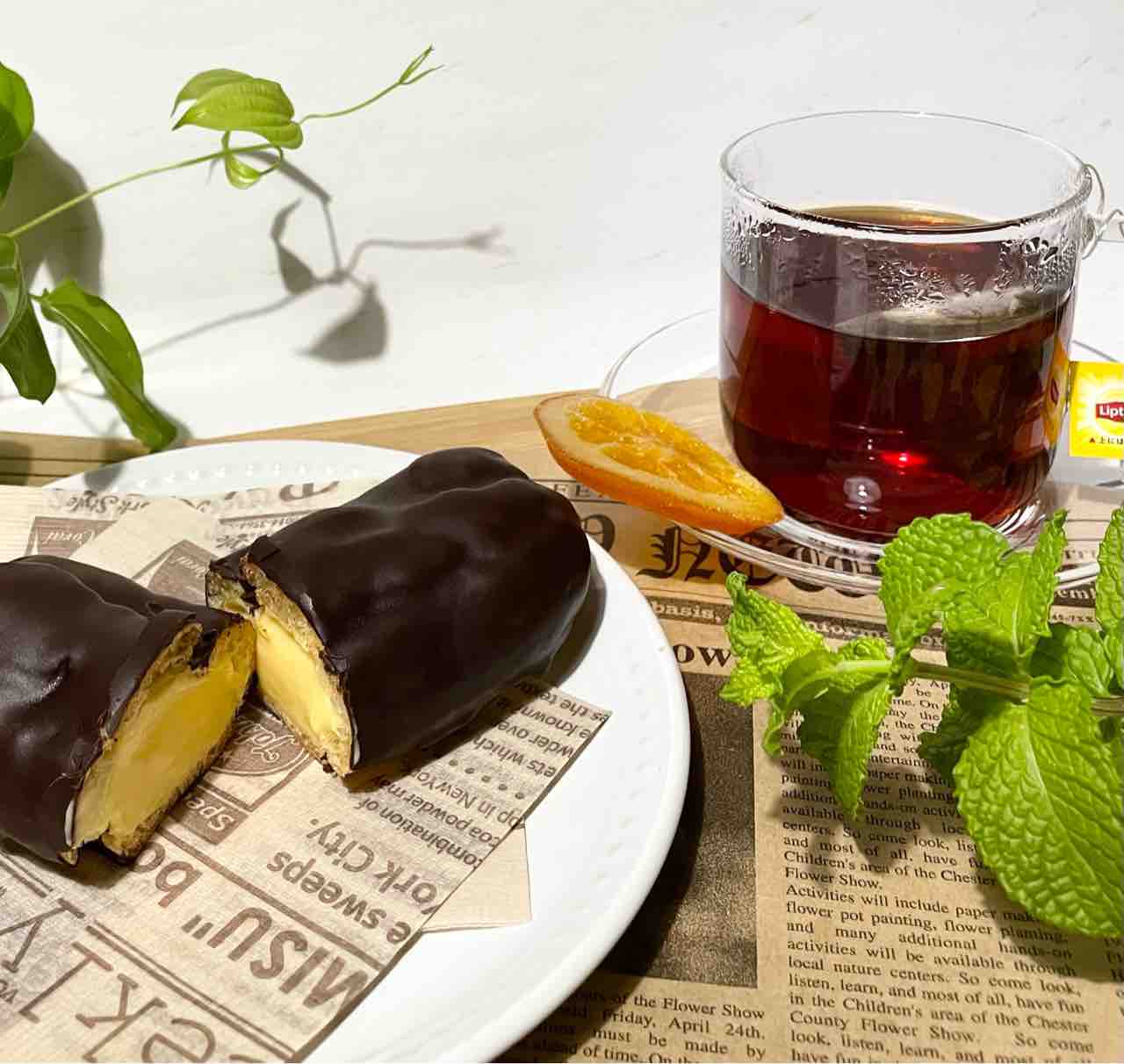 セブンイレブン 今夜のオヤツは こだわりチョコのカスタードエクレア Nagatakのブログ