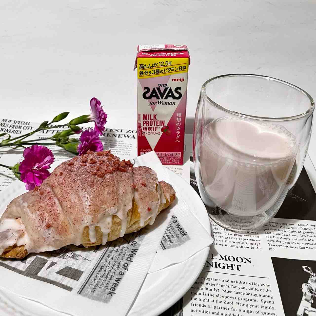 セブンイレブン 今朝の朝ごはんは 新発売 ストロベリーショコラクロワッサン Nagatakのブログ