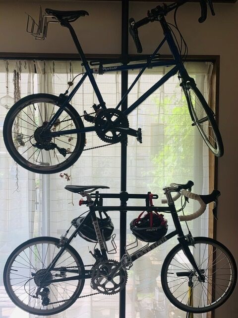 【室内保管】BALBOA SIETE ミニベロ　福岡受け取り 夫婦のミニベロ室内保管はバイクタワーでスッキリ。 : ミニベロ夫婦。