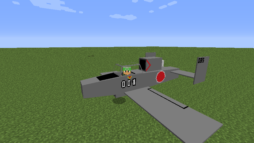 マインクラフトで飛行機出来たよ 自作mod Extrazero8のマイクラブログ