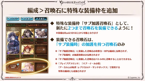 グラブル サブ加護のみが反映される召喚石の新装備枠が2枠追加予定 攻撃 Hpや召喚効果は発動出来ないもののサブ効果のある召喚石がより編成しやすく ミニゴブ速報 グラブルまとめ グラブル サブ加護のみが反映される召喚石の新装備枠が2枠追加予定 攻撃 Hpや召喚効果は発動出来ないもののサブ効果のある召喚石がより編成しやすく ミニゴブ速報 グラブルまとめ