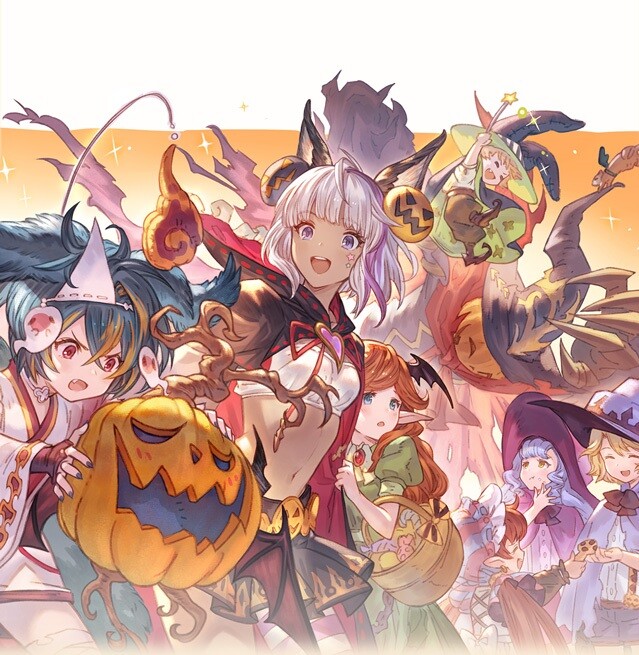 グラブル ハロウィン新規描き下ろしイラスト3種がtop画面に ログイン時の会話シーンやミニイベ復刻も開催 ヤイアちゃんが特別な姿に ミニゴブ速報 グラブルまとめ グラブル ハロウィン新規描き下ろしイラスト3種がtop画面に ログイン時の会話シーンやミニイベ復刻も開催 ヤイアちゃんが特別な姿に ミニゴブ速報 グラブルまとめ