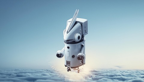 Firefly 空を飛んで爆発しているロボット 93127