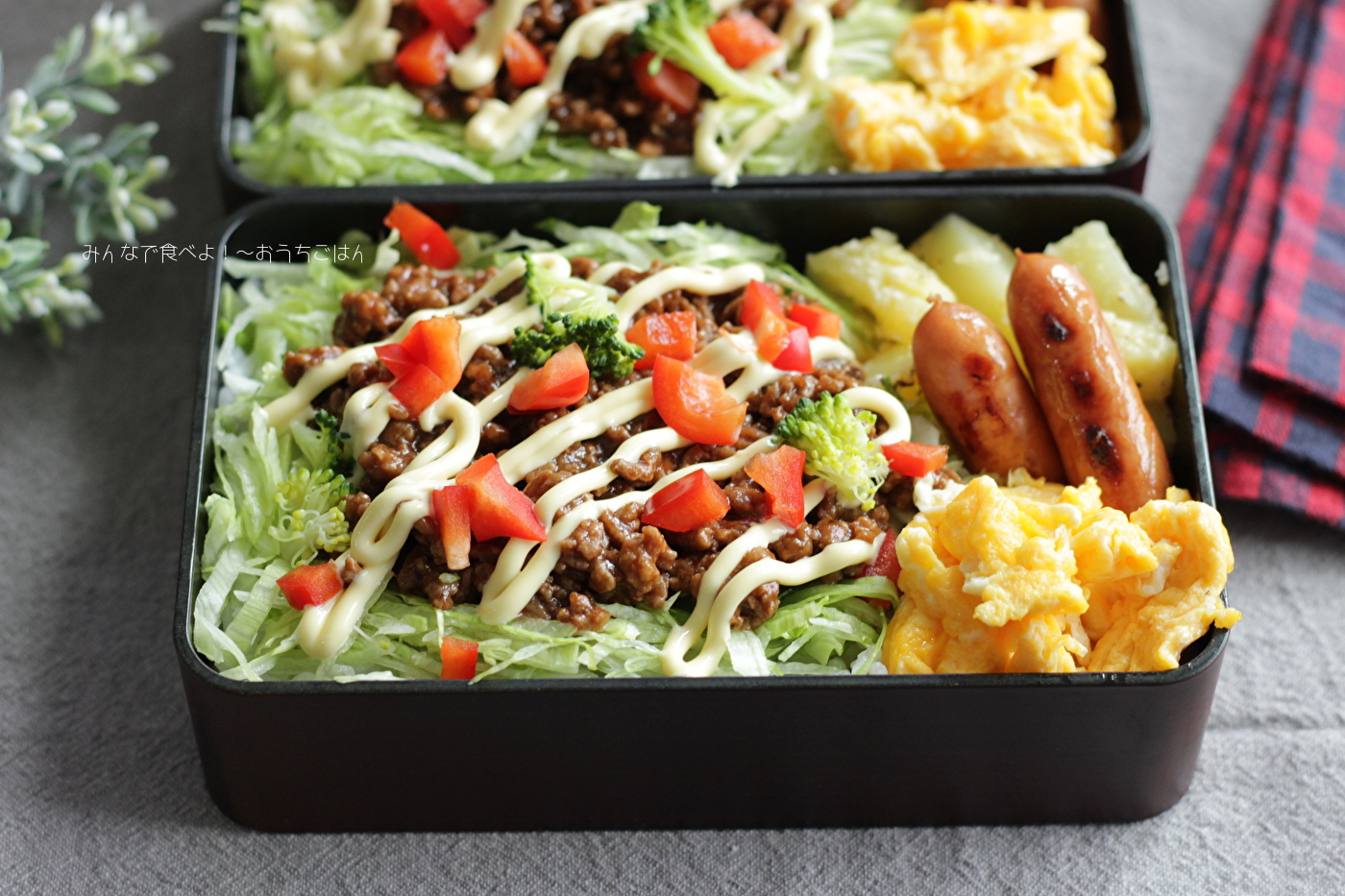 たべざかり中学生のお弁当 タコライスとペッパーチーズポテト みんなで食べよ おうちごはん Powered By ライブドアブログ