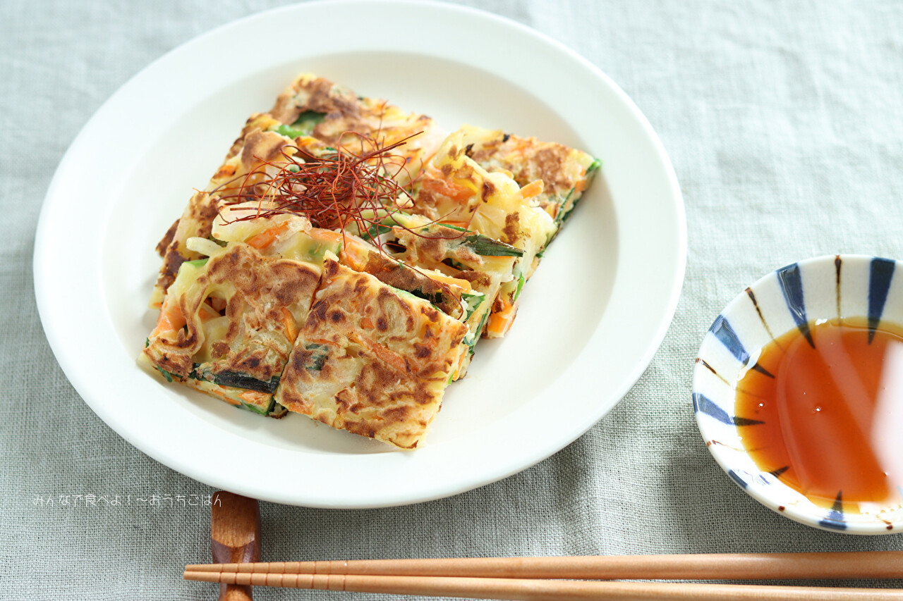 野菜だけでも大満足 新玉ねぎと人参のチヂミ みんなで食べよ おうちごはん Powered By ライブドアブログ