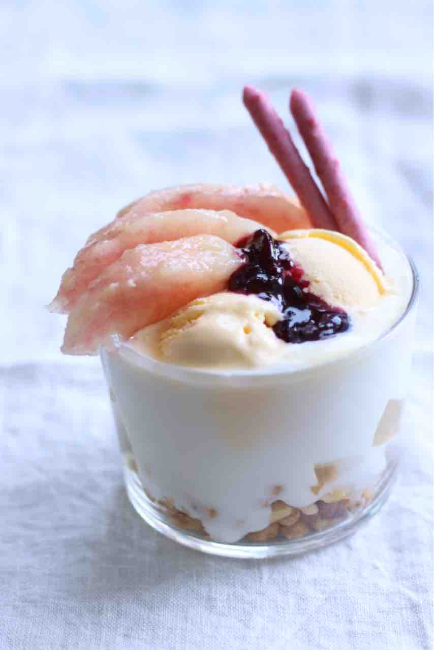 今日のおやつ 桃のヨーグルトパフェ お気に入りのグラスの紹介 みんなで食べよ おうちごはん Powered By ライブドアブログ