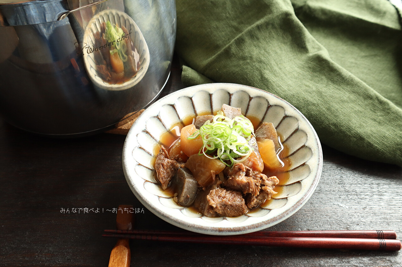 圧力鍋で簡単に！牛筋の煮込み【魔法のクイック料理5．5L