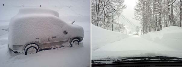 雪の帰り道